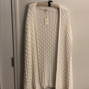 Cream knit sleeveless cardigan shrug NWT - Anthro